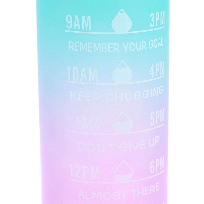 900 мл Градиентная Спортивная Бутылка для Воды с Герметичной Конструкцией и Ремешком для Переноски