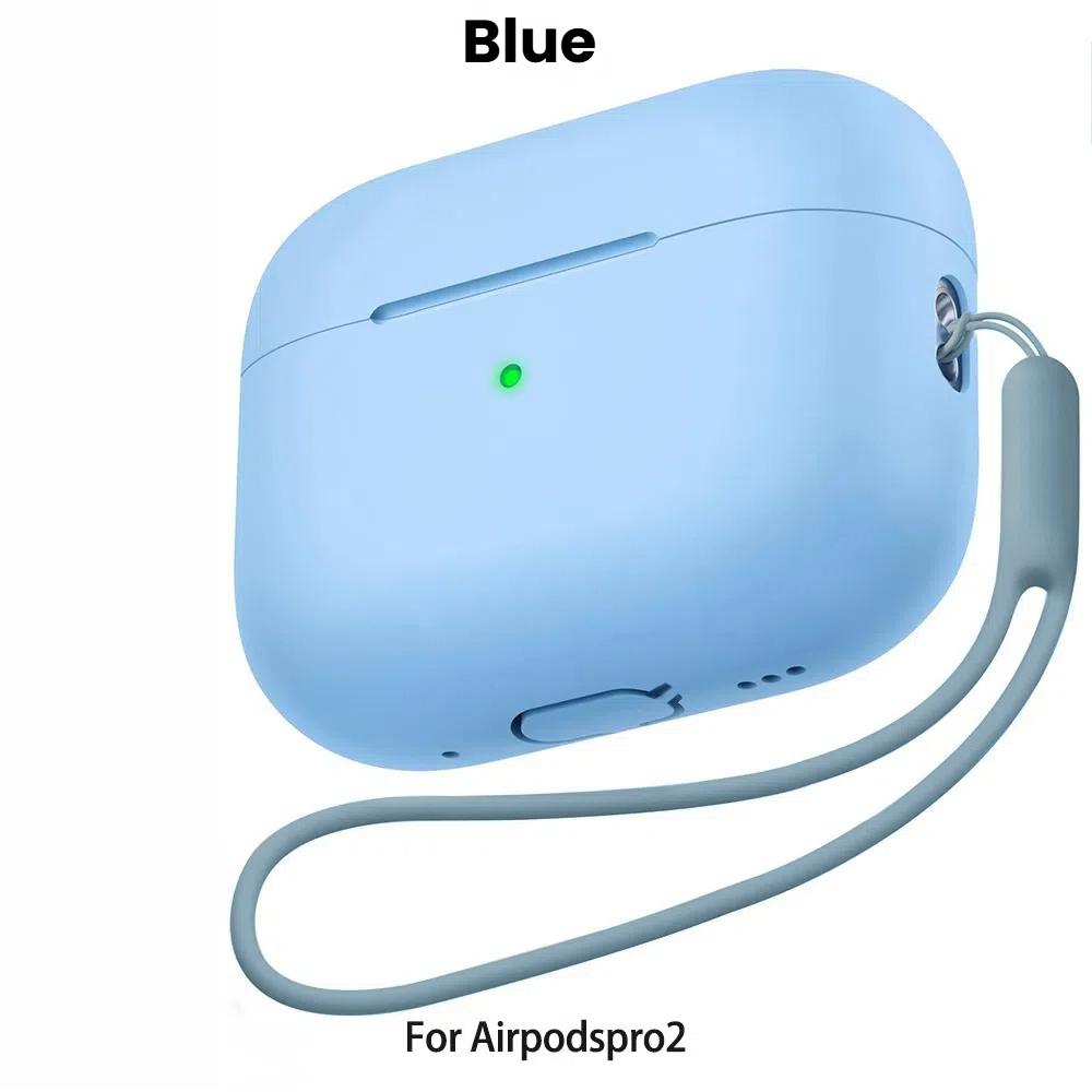Для AirPods Pro 2 2-го поколения Чехол-крышка С ремешком Мягкие силиконовые защитные чехлы Для Apple AirPods Pro2 Air Pod Pro2 Поколение Coque Funda
