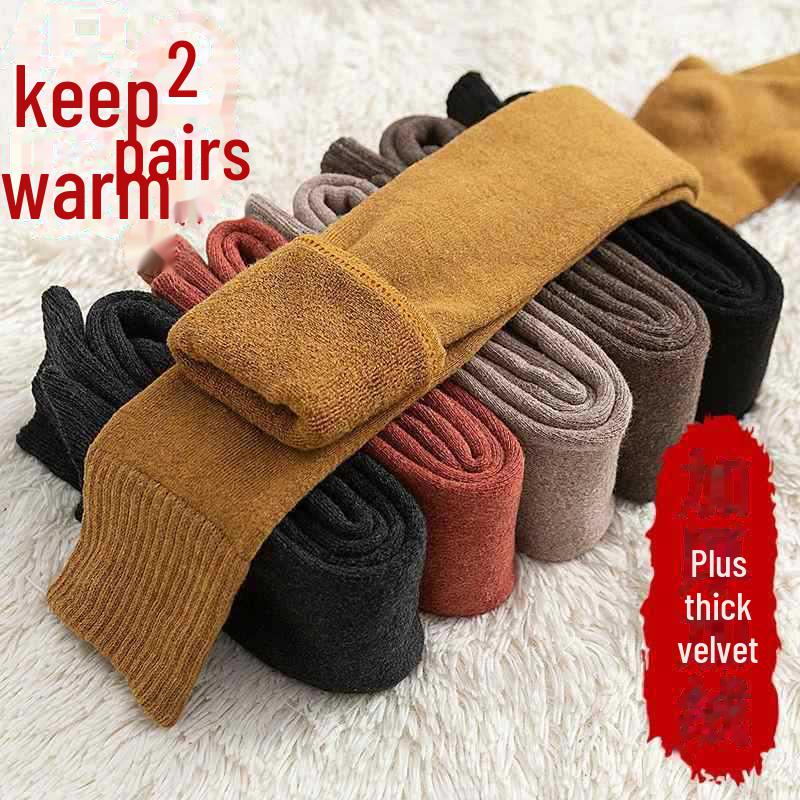 Женские осенне-зимние чулки: Плюс бархатные, толстые наколенники, утеплители выше колена для холодных ног.