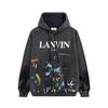 Унисекс худи LANVIN с логотипом в стиле граффити-чернил - Тренд Осень/Зима 2022