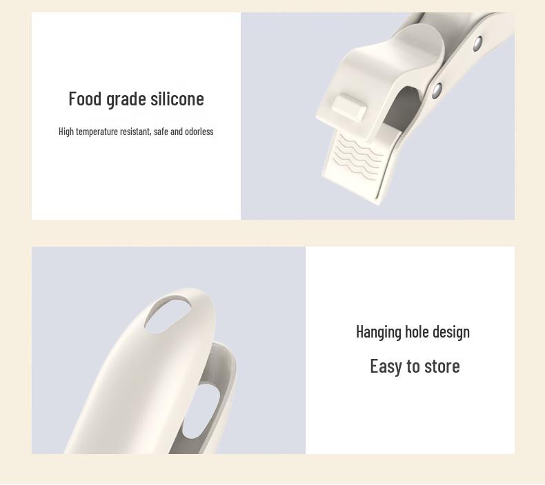 Silicone Non-Slip Bowl Lifter and Plate Clip for Microwave and Steamer Safety