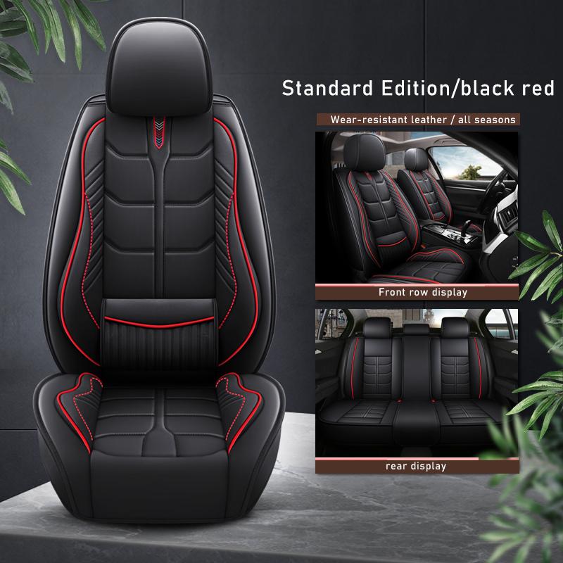 ZHOUSHENGLEE Leather Car Seat Covers For Skoda Octavia A5 Fabia Karoq Rapid Super Kodiaq Yeti All Models Car Accessories