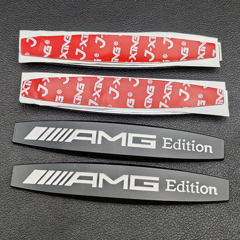 FUP1 2 шт. 3D Металлический Логотип Значок AMG Edition Наклейка На Крыло Автомобиля для Mercedes A B C E S ML GL W176 W177 W203 W204 W211 Аксессуары