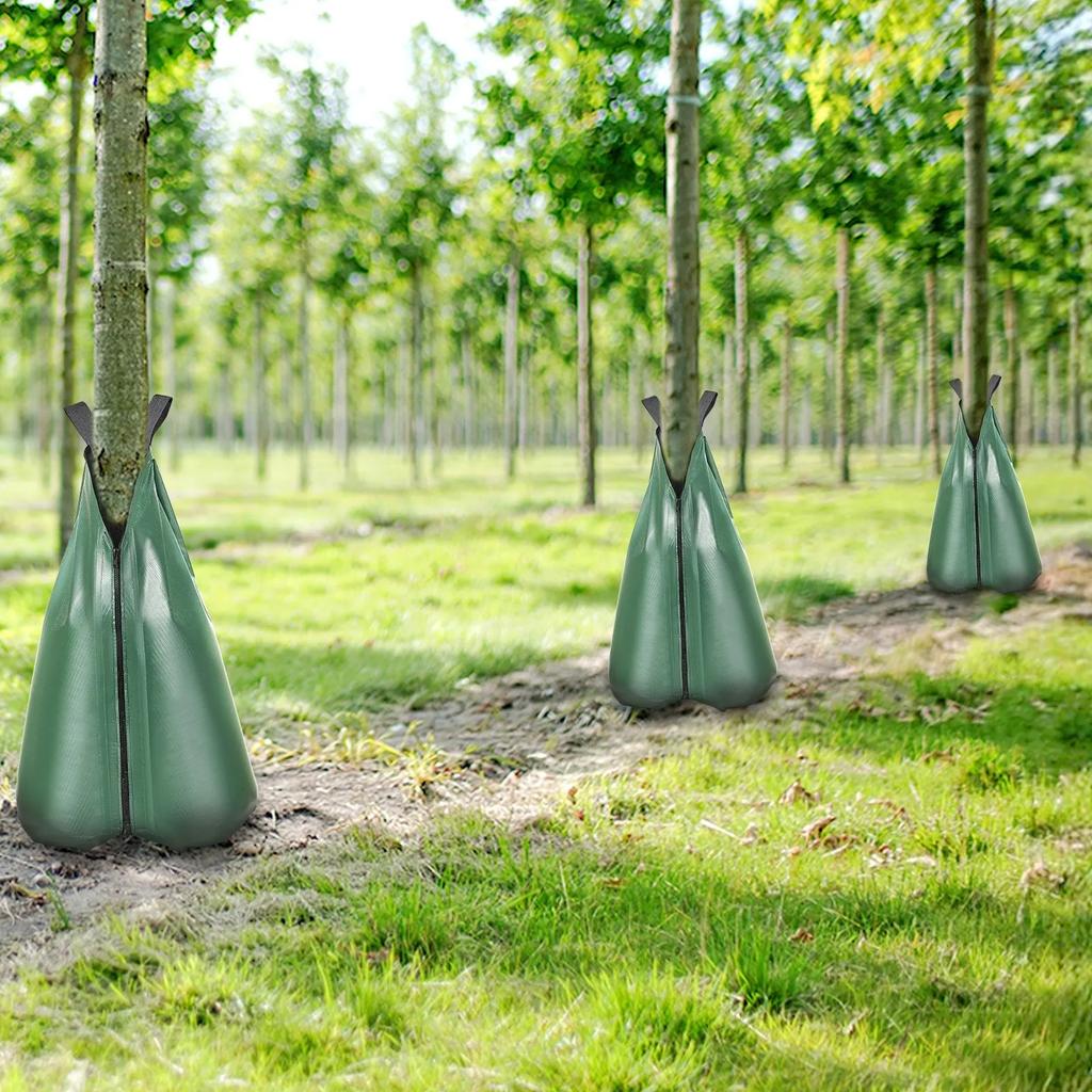 VEVOR Tree Watering Bag, 25 Packs 20 Gallons Watering Bags for New Trees, 5-9 Hours Slow Release Refillable Tree Drip Irrigation Bags with Zipper