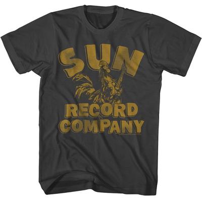 Музыкальная футболка Sun Records с петухом и логотипом Топы Футболки Мужские Женские Унисекс