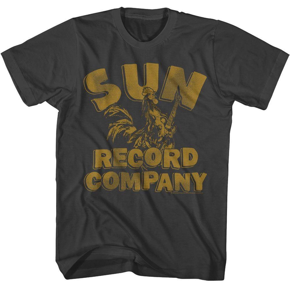 Музыкальная футболка Sun Records с петухом и логотипом Топы Футболки Мужские Женские Унисекс