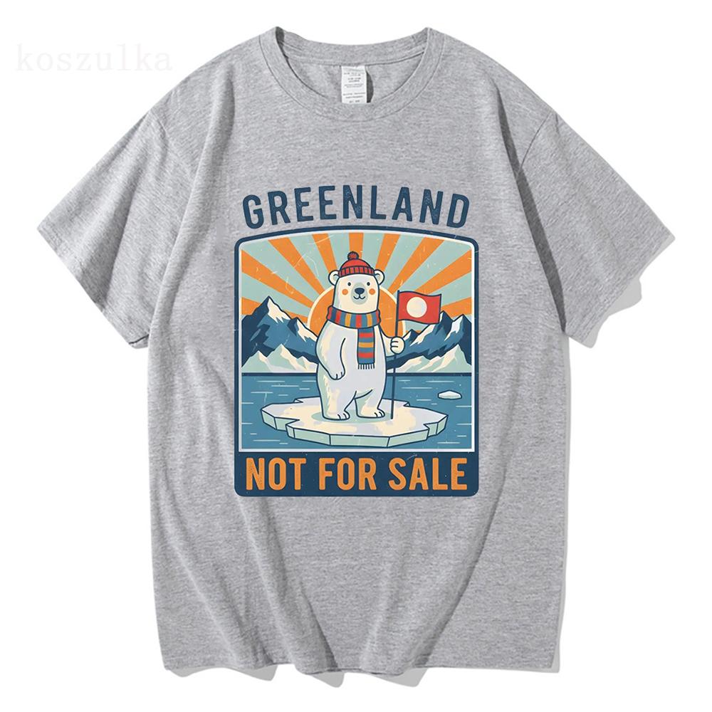 Greenland Not for Sale T-Shirt Fashion Unisex/Women Harajuku Graphic T-Shirt Unisex High Quality Aesthetic Vintage Cotton Shirts