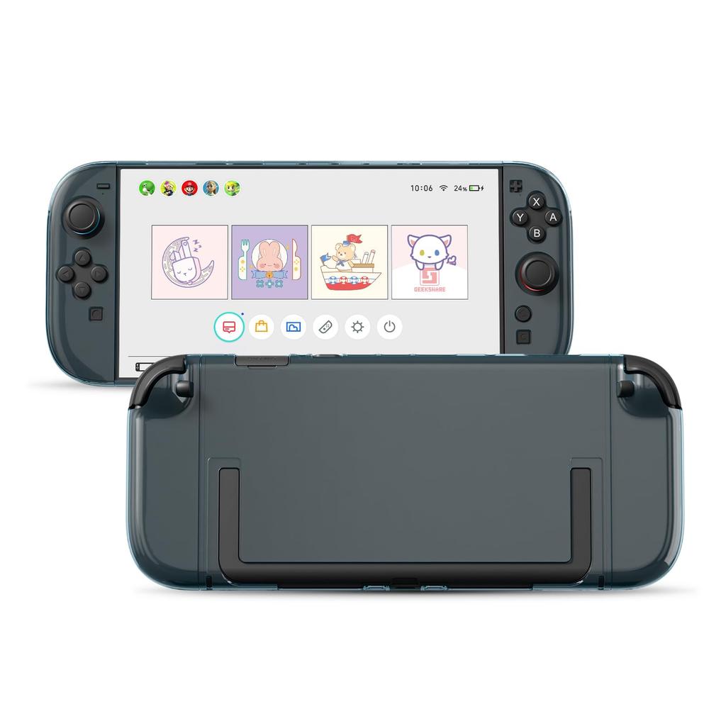 GeekShare Switch 2 Совместимый с Switch Switch 2 ПК Защитный Раздельный Полный Легкое Снятие Прозрачный Чехол, 2025, Чехол, Скин для Joy-Con, Тип,