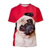 Cute Animal Pet Dog Tshirt For Men 3D Printed Funny Pug Graphic Tees Top Plus Size Short Sleeve T-shirt Homme Streetwear