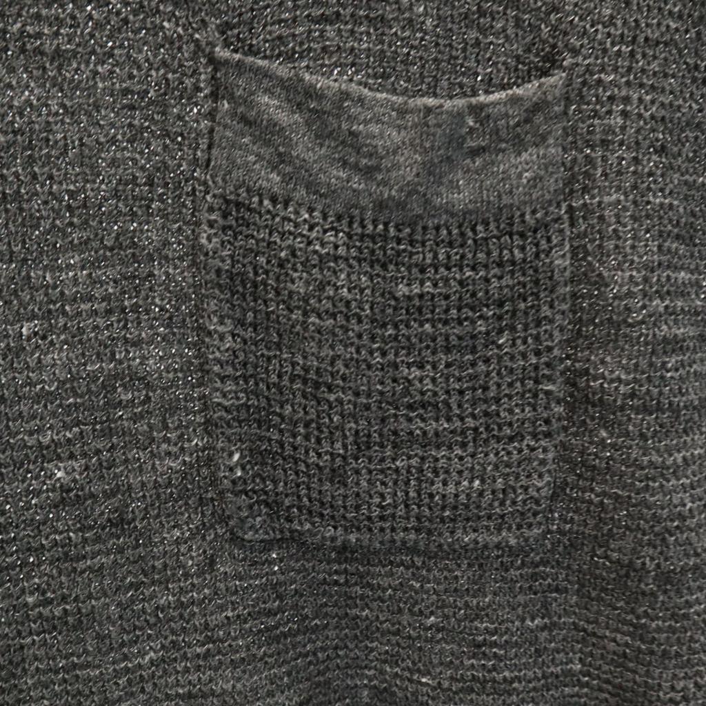 JOURNAL STANDARD linen Short sleeve sweater L gray knit Men's Used