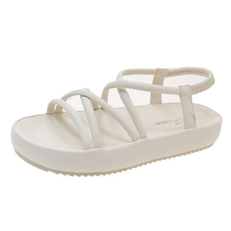 Лето 2024 Новая римская мода Сандалии от-кутюр Женские с юбками Сказочный ветер Платформа Пляжная обувь Женская