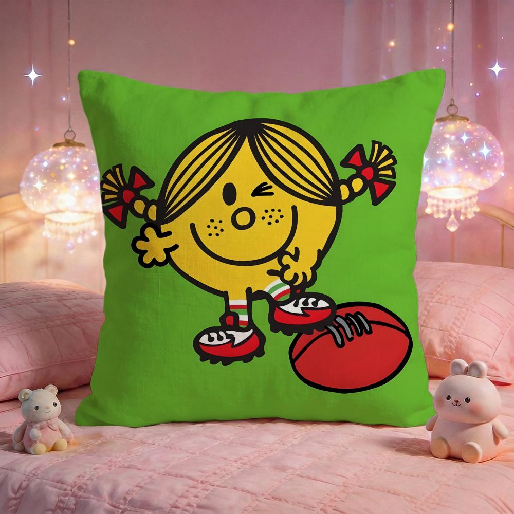 MrMen And LLittle MMiss Cushion Cover Premium Comfort Reversible Pillow Cove Two In One Design For Any Room Car Interior