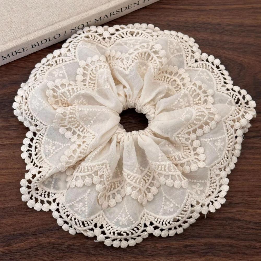 Korean Style Lace Bowknot Flower Hair Clip Ponytail Holder Hair Bands Girls Hair Accessories