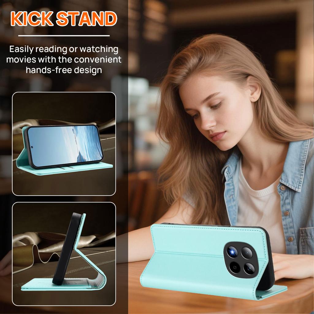 For Xiaomi Redmi Note 15 Pro 5G (Global) Leather Wallet Case Magnetic Closure RFID Blocking Phone Cover