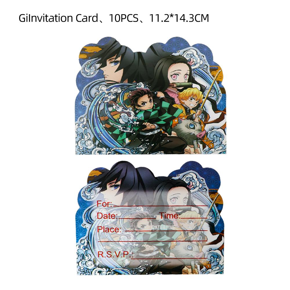 Anime Demon Birthday Party Decoration Disposable Tableware Plate Tablecloth Cup Napkin Baby Shower kids Party Favors Supplies