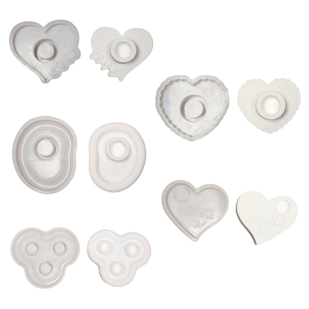 Multipurpose Sturdy Silicone Multiple Candle Holder Mould Set Portable for Resin Plaster Craft Supplies Assorted Sizes