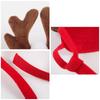 Funny Antler Headband Pet Headwear Photo Props with Scarf for Cats and Dogs for Holiday Photoshoots and Parties