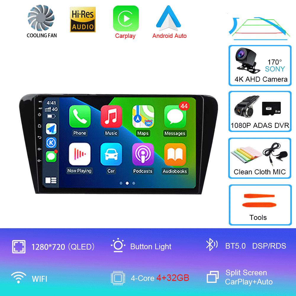 Для Volkswagen Skoda Octavia 3 A7 2013-2018 Автомобильный стерео радио Мультимедиа Видеоплеер Навигация GPS 4G Carplay 2 Din Android 14