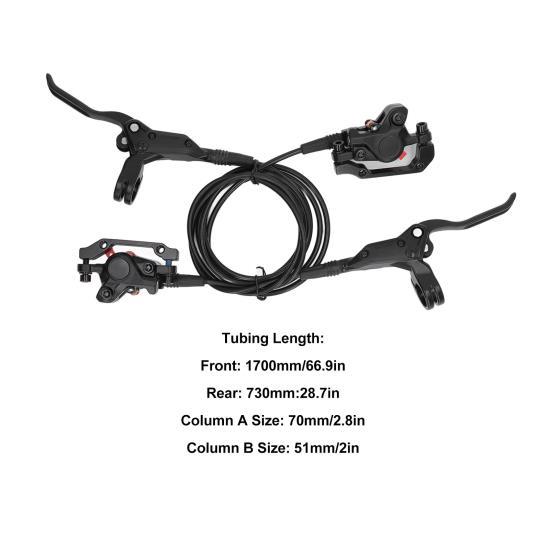 2 шт. Электрический велосипед гидравлические дисковые тормоза 4 поршневые передние задние масляные дисковые тормоза комплект для модификации 