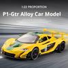 1/22 McLaren P1-GTR Игрушечная модель автомобиля Литой сплав со звуком и светом Функция инерционного механизма заднего колеса Модели транспортных средств Подарки на День детей