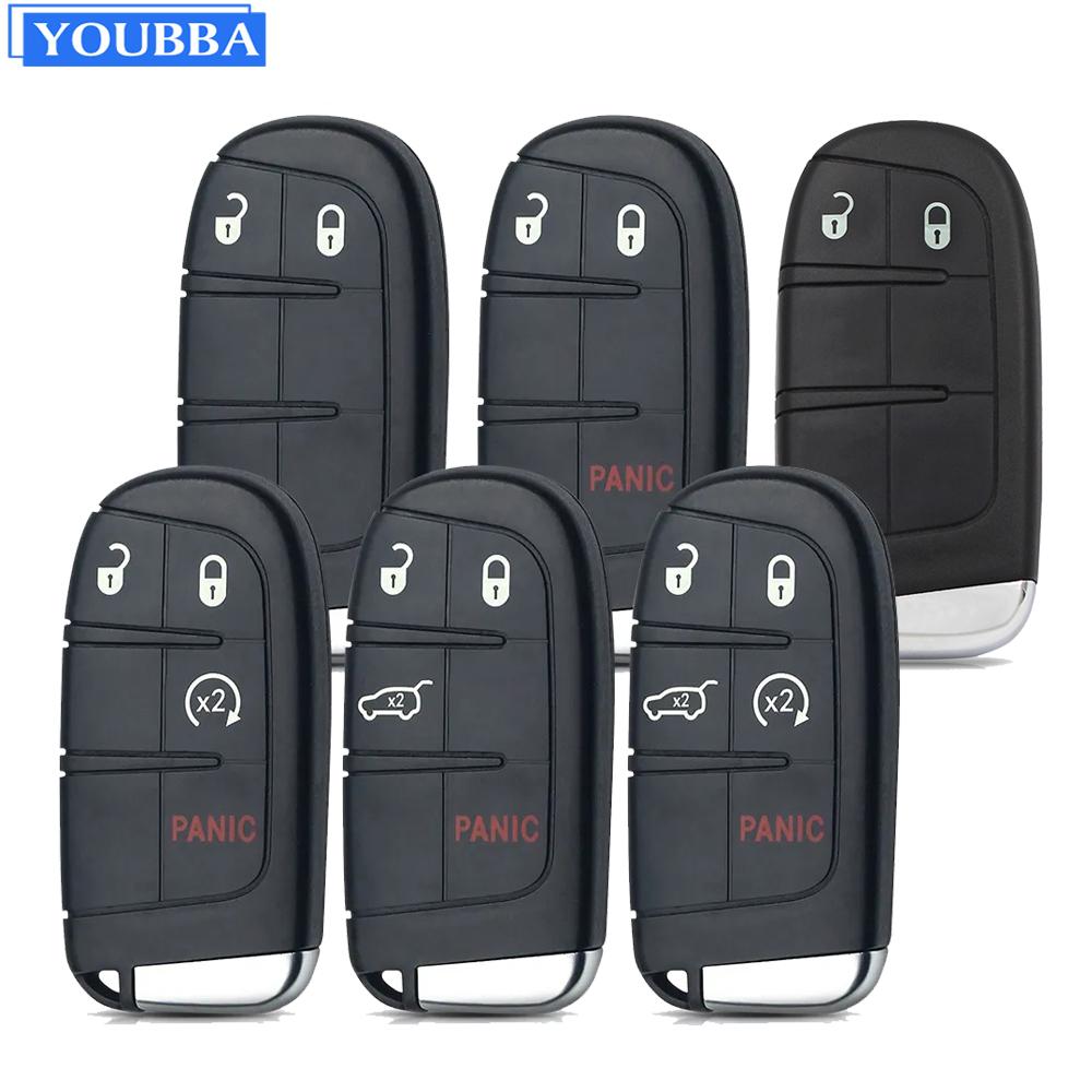 YOUBBA Smart Remote Key Shell For Jeep Renegade Compass Cherokee Dodge Ram 1500 Journey Charger Challenger Chrysler 1500 2/3/4/5
