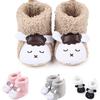 Новорожденный Зимний Плюшевый Флисовый Напольный Детский Обувь Хлопковая Утепленная Теплая Обувь Овечьи Тапочки