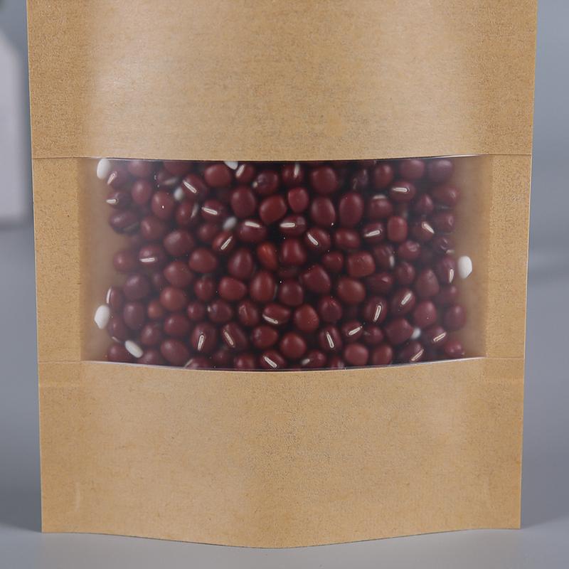 Кухонная пищевая бумага Крафт-мешок Мешки для хранения с окошком Самозапечатывающаяся упаковка