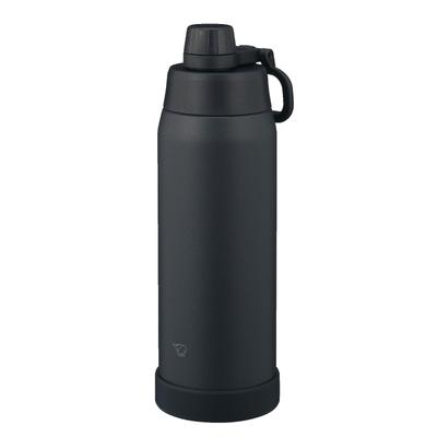 Бутылка для воды Zojirushi Безопасна для посудомоечной машины Бесшовная крышка Только 3 части для мытья Ручка Термоизолированная Прохладная бутылка Угольно-черный 1,0 л [Быстрое увлажнение]