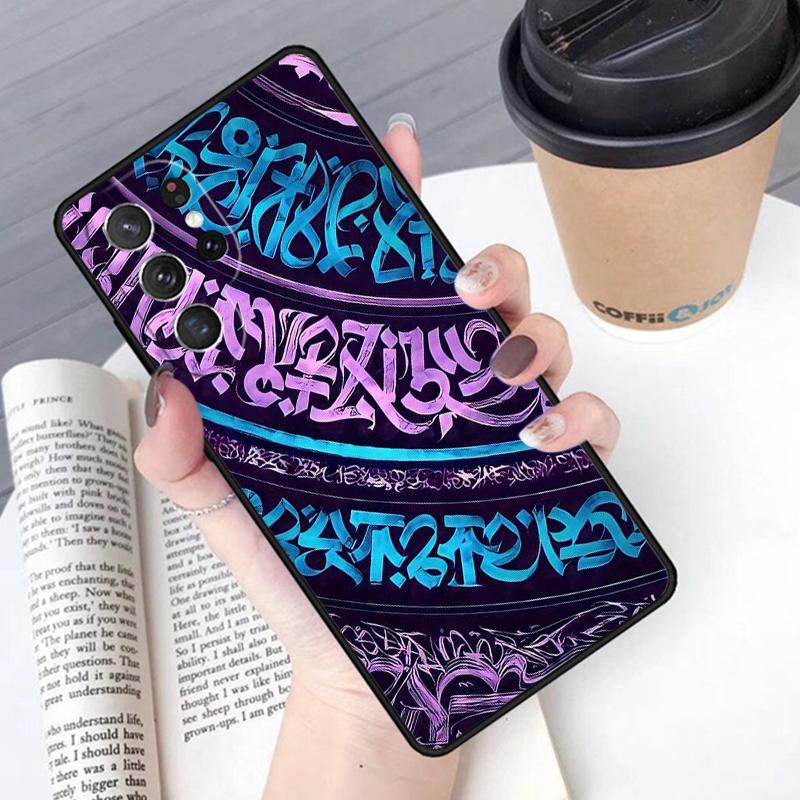 Чехол для телефона Pokras Lampas Art Graffiti Библейский стих Чехол Для Samsung Galaxy S24 S25 Ultra S21 S22 S10E Note 10 Plus 20 FE S23