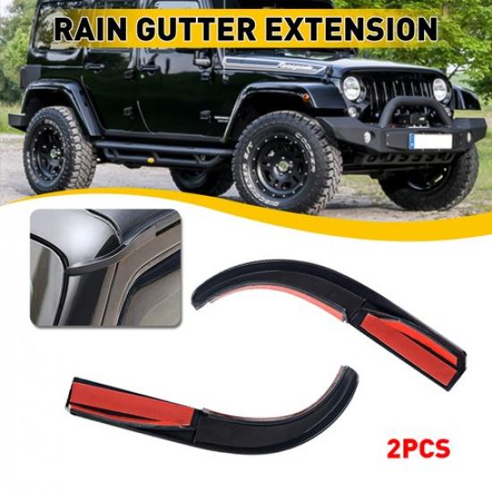 Car Roof Rain Gutter Water Guard Slot Extension For Jeep Wrangler JK 2007-2017