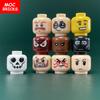 10 шт. Детали MOC Лица Мальчиков и Девочек Фигурка Голова Выражение Лица Образовательные Строительные Блоки Игрушки для детей подарок