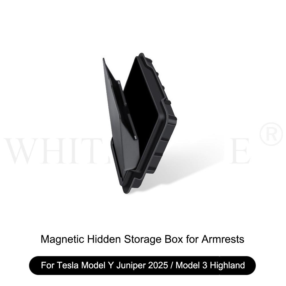 For Tesla Model Y Juniper Center Console Storage Box Trays Armrest Hidden Box Model 3 Highland Center Armrest Organizer Case Box