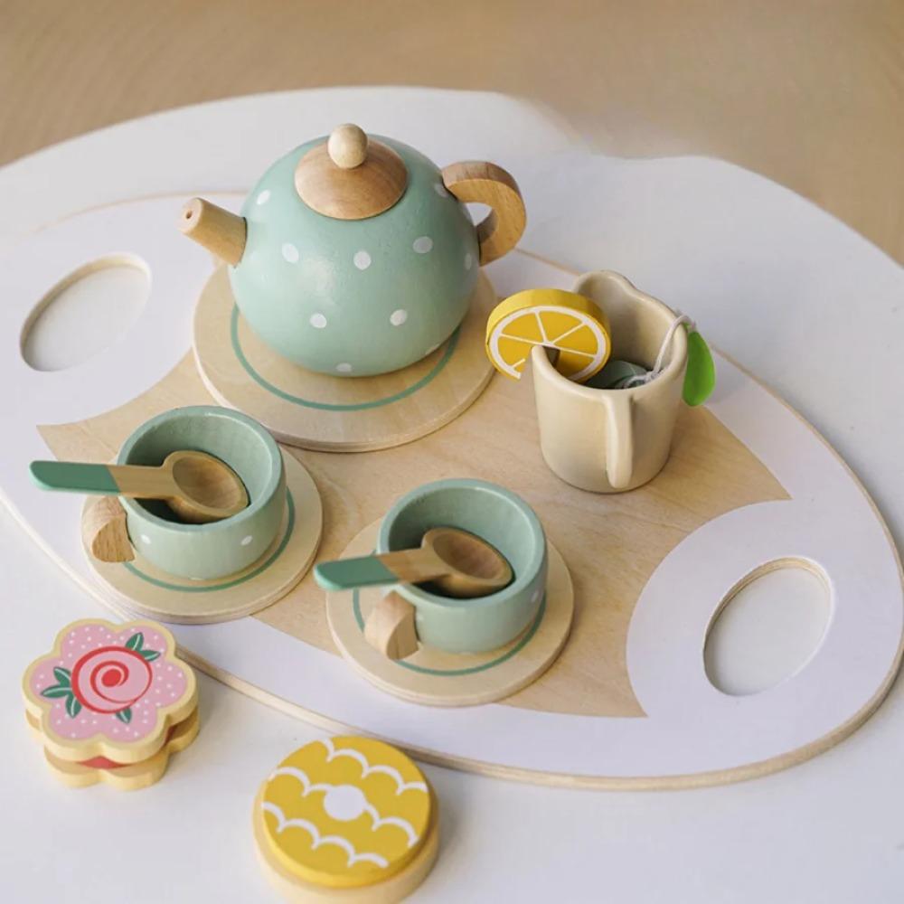 Nordic Home Simulation Teapot Tea Set Girl Afternoon Tea Kitchen Toys Children Kindergarten Birthday Gift