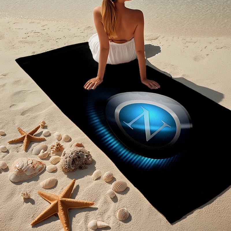 1PC Electric Blue Napoli Logo Beach Towel - Soft, Absorbent Microfiber, Lightweight, Ideal for The Beach, Parties, Travel, Camping fan gifts