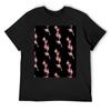 Canna Lily Seed Pod Watercolor Painting With Black Background T-Shirt Sweat Street Wear Man Clothes Men'S T-Shirts