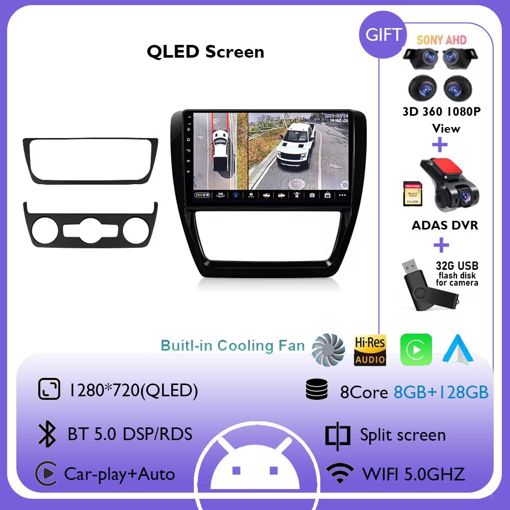 10-дюймовый автомобильный радиоприемник для Volkswagen VW Jetta 6 MK6 2011 - 2018 беспроводной Carplay Android Auto мультимедийный плеер автомобильная стереосистема навигация