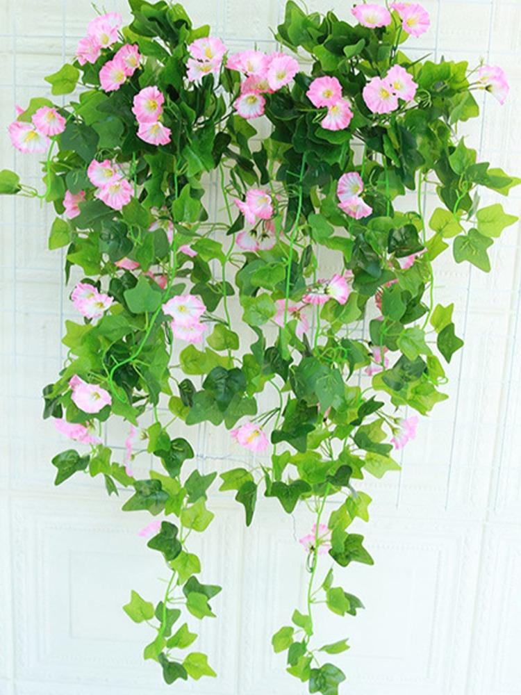 1 шт. искусственный цветок искусственный ротанг поддельные растения настенный ипомея цветок искусственный цветок свадьба домашний декоративный