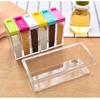 1pcs Spice Jar Seasoning Box 6 Pcs/Set Kitchen Spice Storage Bottle Jars Transparent PP Salt Pepper Cumin Powder Box Tool