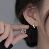 Настоящие модные серьги-кольца из серебра 925 пробы, подчеркивающие индивидуальность, для стильных женщин. Минималистичные тонкие ювелирные изделия. Геометрические аксессуары.