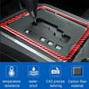 For Dodge Challenger 2008-2014 Red Carbon Fiber Gear Shift Frame Cover Trim