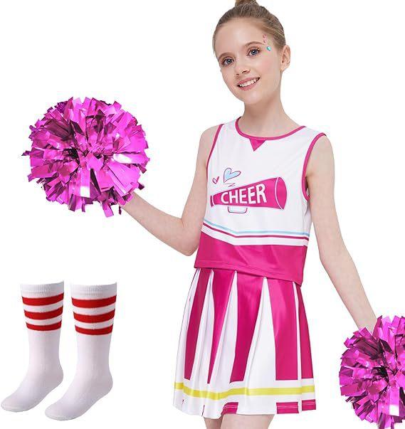 Girls Cheerleading Outfit Set for Football Games and Stage Performances