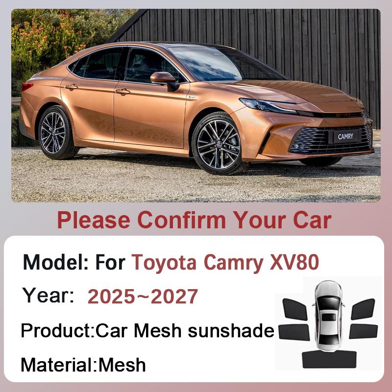Sun Visors For Toyota Camry XV80 Accessories 2025 2026 2027 Car Mesh Sunshades Side Window Privacy Curtains Sunscreen Coverage