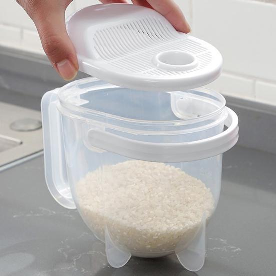 Ручная мойка риса Корзина для риса большой емкости Ополаскиватель Слив Быстрый слив Эргономичная ручка Фильтр тонкой очистки