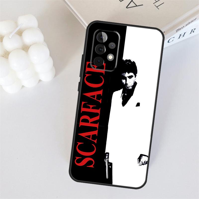 Чехол для телефона Samsung Galaxy A53 A33 A55 A35 A15 A22 A32 A52 A54 A34 A14 A56 A36 A26 A16 A05 A06 с изображением фильма Лицо со шрамом 1983