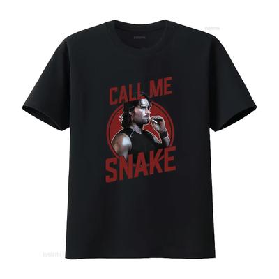 Call Me Snake Футболка Escape From New York Стильная и модная для мужчин винтажная Стирка Повседневная Немного дизайнерская одежда Растянутая
