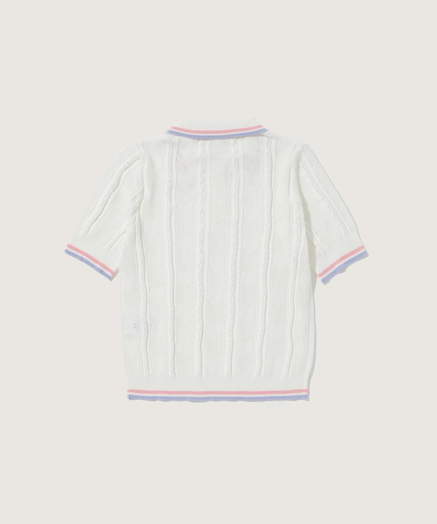 PLAC WOMEN Knit Polo Shirt Ivory