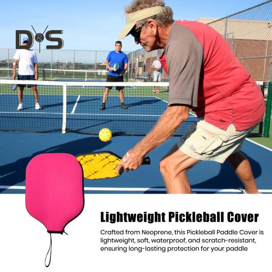 Чехол для ракетки Pickleball, легкий чехол для ракетки Pickleball со шнурком, водонепроницаемый, устойчивый к царапинам, аксессуары для Pickleball