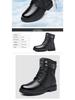 Men's High Top Leather Martin Boots - Cowhide, Winter Plus Velvet, Non-Slip, Thick Warm Cotton, Snow Work Boots
