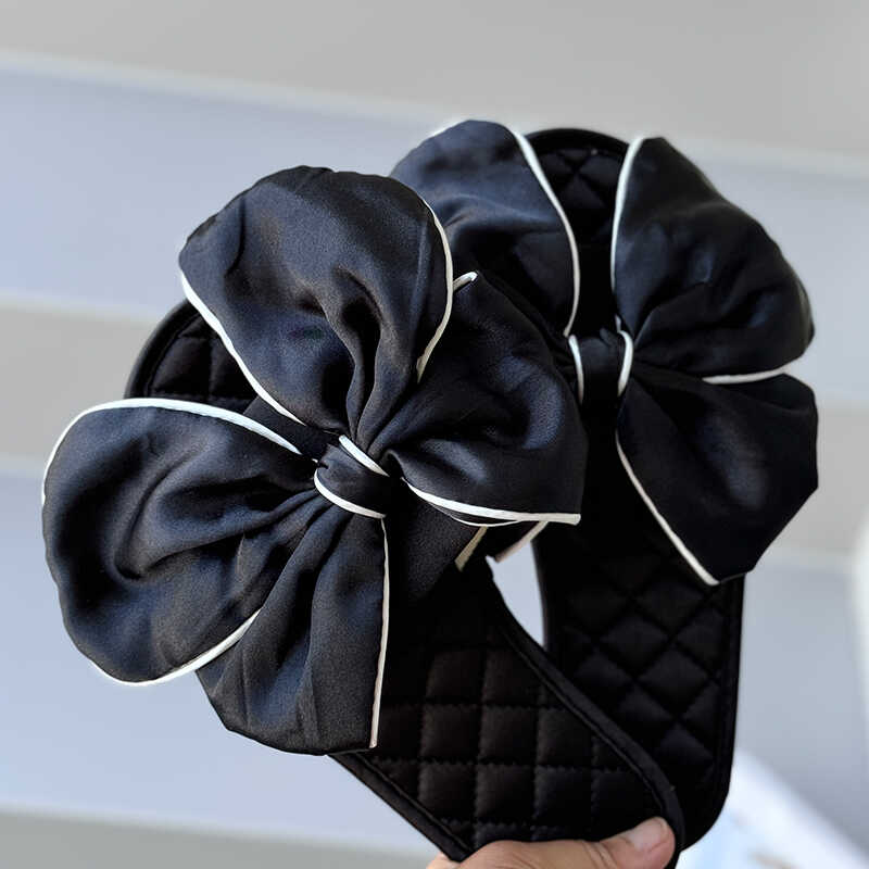 Модные тапочки Повседневные туфли на плоской подошве с бантом-бабочкой Женские шлепанцы Роскошные Мягкие Массажные Модные туфли с бантом-бабочкой Домашние тапочки с бантом-бабочкой