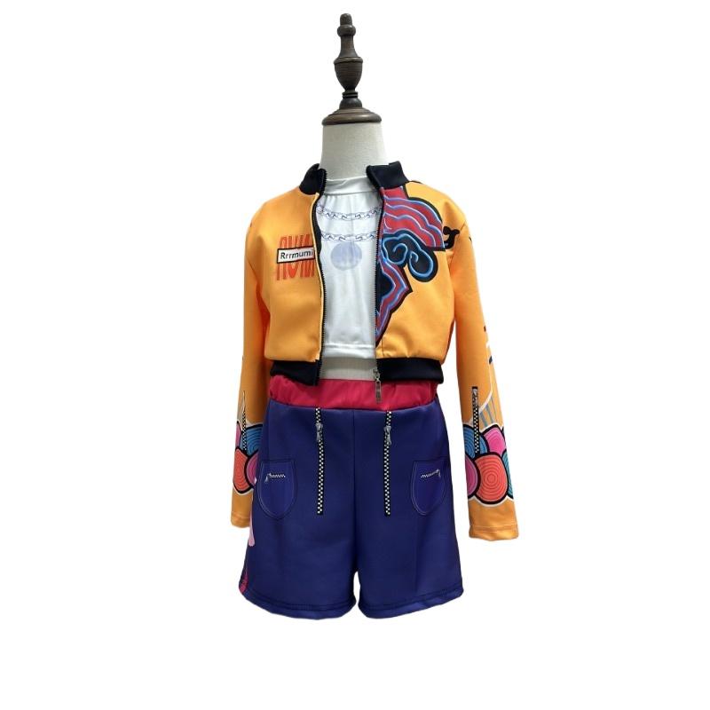 Костюм для Хэллоуина для девочки, костюм певицы K-pop Руми, наряд для сценического выступления для детей, костюм для ролевых игр для детской школьной карнавальной вечеринки